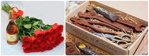 Что можно подарить мужчине на 23 февраля - конфеты и цветы