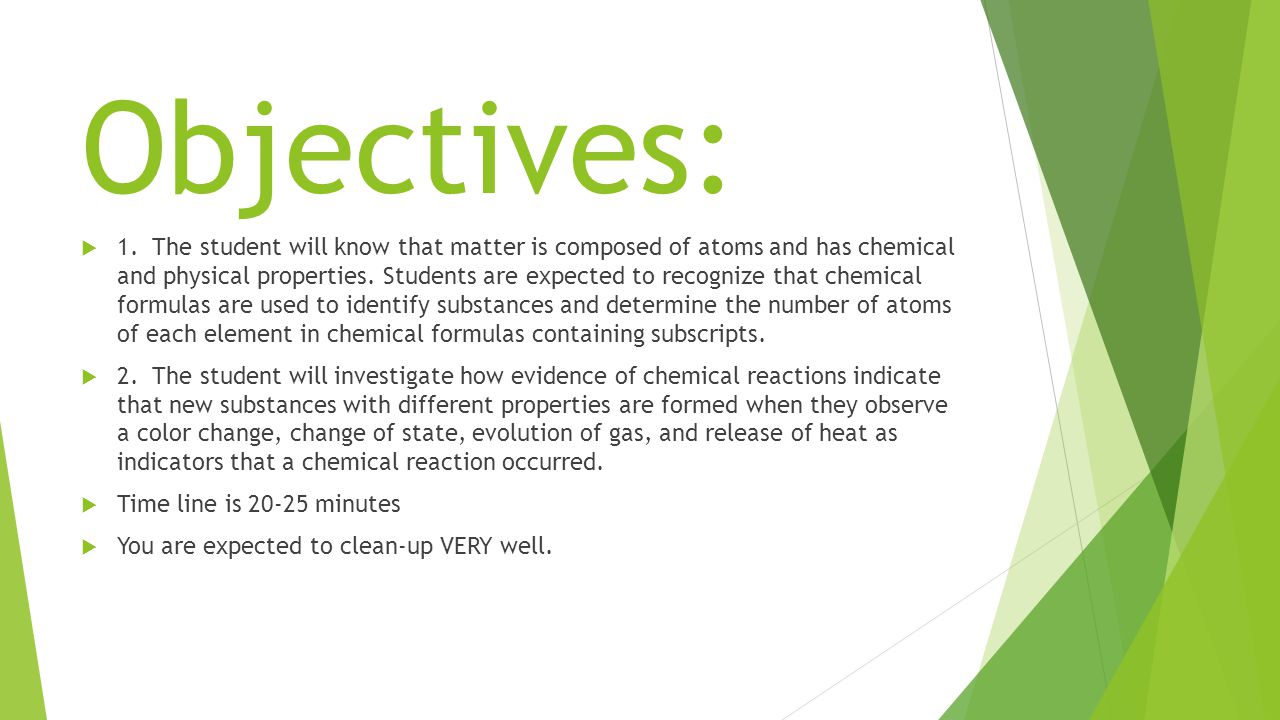 Objectives:  1.